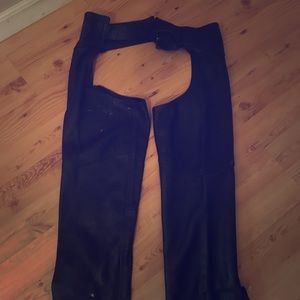 Leather riding chaps